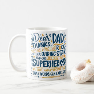 Heartfelt Father's Day Typography Coffee Mug