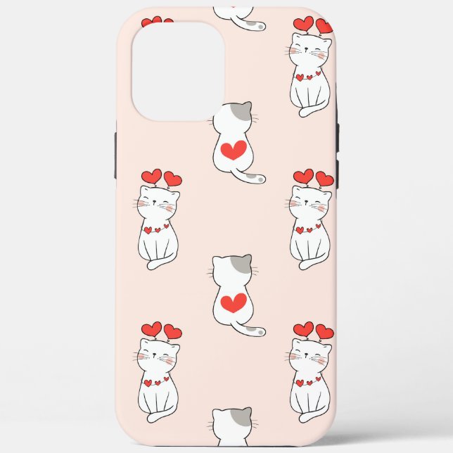 Heartfelt Feline Case-Mate iPhone Case (Back)