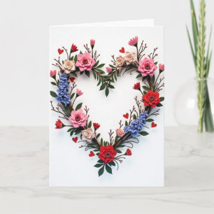 Heartfelt Floral Art Card
