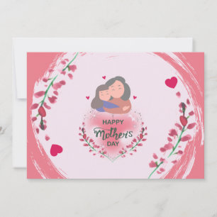 heartfelt  floral mom illustration mother's day  card