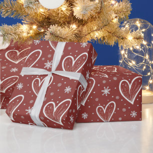 Heartfelt Flurries Christmas Wrapping Paper