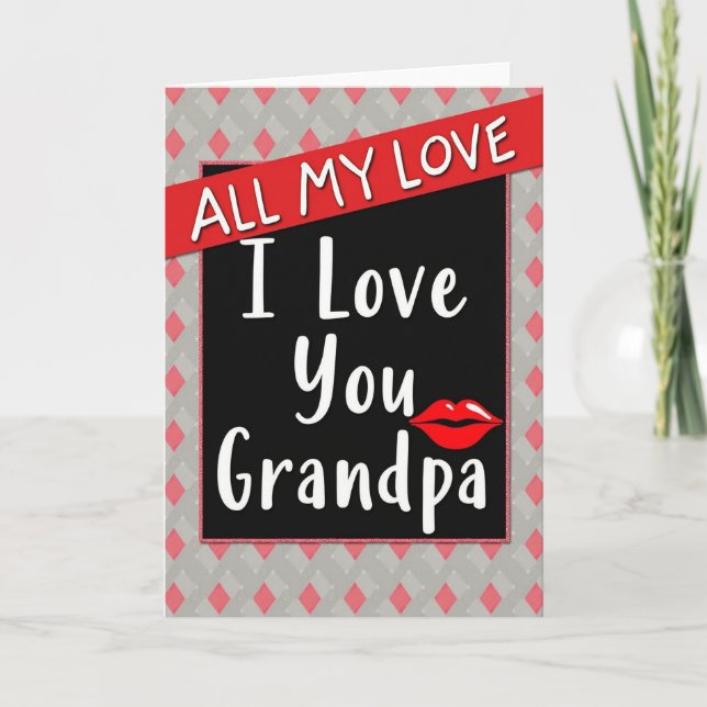 Heartfelt Grandpa Love Card (Front)