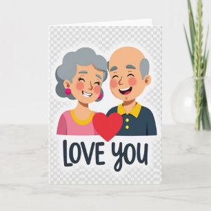 Heartfelt Graphic Love You Card