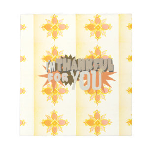 Heartfelt Gratitude: "Thankful For You" with Love, Notepad