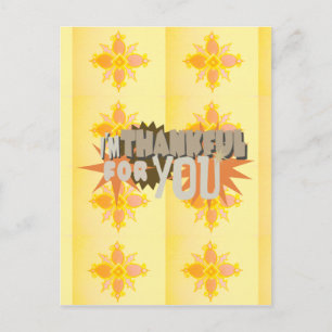 Heartfelt Gratitude: "Thankful For You" with Love, Postcard