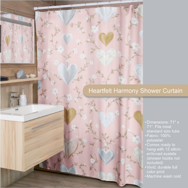 Heartfelt Harmony Shower Curtain (Creator Uploaded)