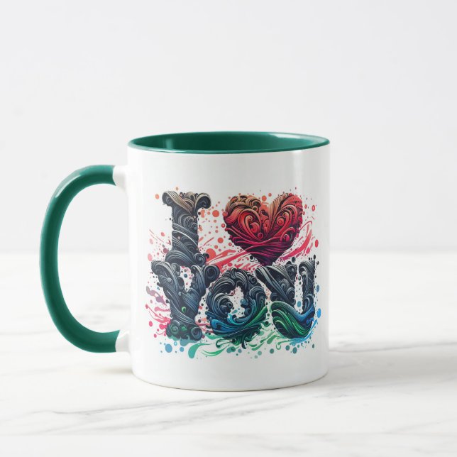 Heartfelt Hydration with ‘I Love You’  Mug (Left)