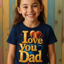 Heartfelt “I Love You Dad” Kids’ T-Shirt 