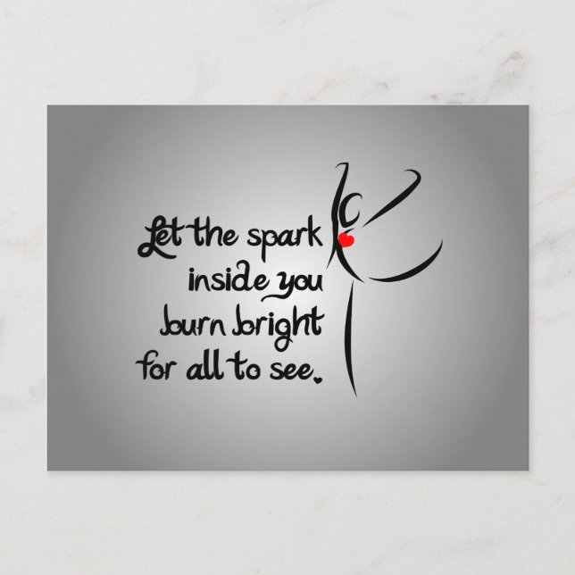 Heartfelt-Let the Spark Dance Postcard (Front)
