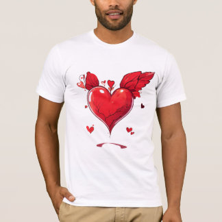 Heartfelt Love - Two Cartoon Hearts United T-Shirt