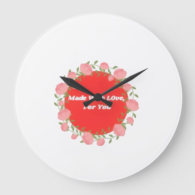 Heartfelt - Made with Love for You” Wall Clock (Front)