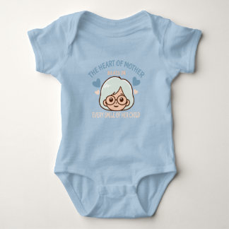 heartfelt mother love - mother's day baby bodysuit
