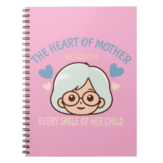 heartfelt mother love - mother's day notebook (Front)
