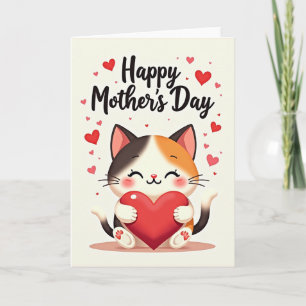 Heartfelt Mothers Day Kitty Card