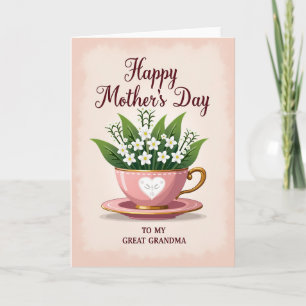 Heartfelt Mothers Day Tea Card
