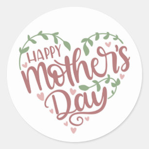 Heartfelt Mother's Day Wishes Classic Round Sticker