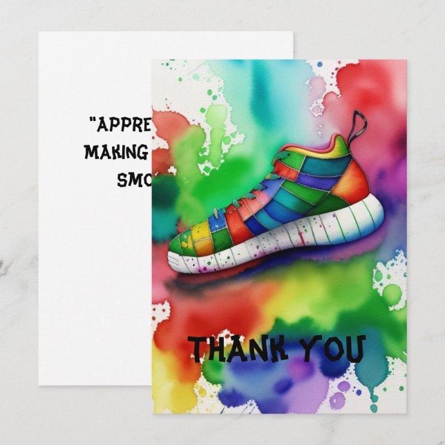 "Heartfelt Notes" Thank You Card (Front/Back)