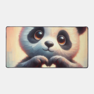 Heartfelt Panda Desk Mat