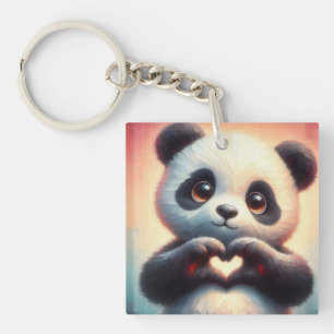 Heartfelt Panda Key Ring