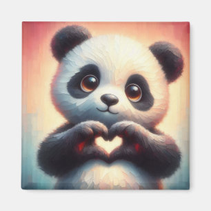 Heartfelt Panda Magnet