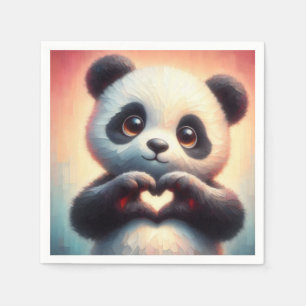 Heartfelt Panda Napkin
