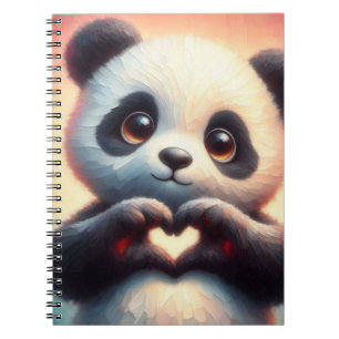 Heartfelt Panda Notebook