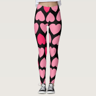 Heartfelt Pattern with Smiling Heart Leggings