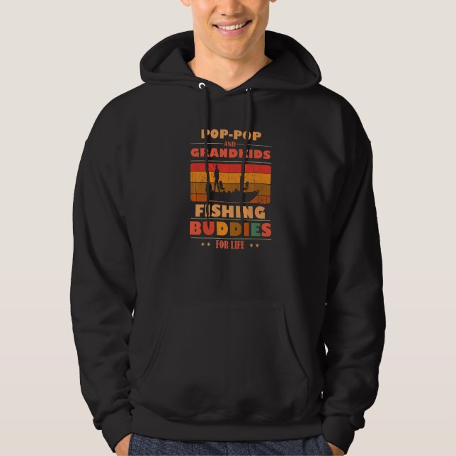 Heartfelt POP-POP Grandkids Buddies For Life Fishi Hoodie (Front)