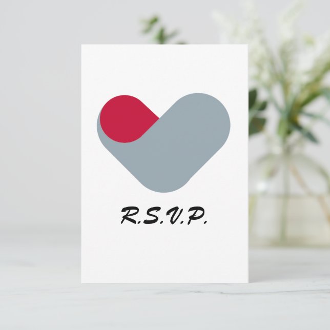 Heartfelt RSVP Card (Standing Front)