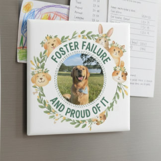 Heartfelt Sage Floral Pet Adoption Keepsake Magnet