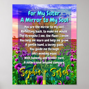Heartfelt Sister Poem Poster (A Special Gift)