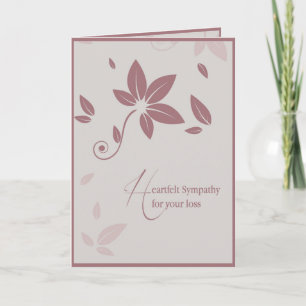 Heartfelt Sympathy for your loss -Sympathy Card