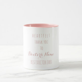Heartfelt Thank You Best Doctor Ever Typography Mug