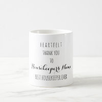 Heartfelt Thank You Best Housekeeper Ever Add Name