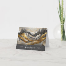 Heartfelt Thank You Card Forest Customisable