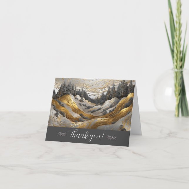 Heartfelt Thank You Card Forest Customisable (Front)