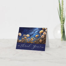 Heartfelt Thank You Card Night Sky Customisable