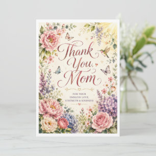 Heartfelt Thank You Mum Blooming Garden Card