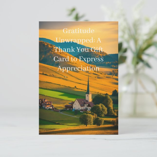 Heartfelt Thanks The Gift of Gratitude Thank You Card (Standing Front)