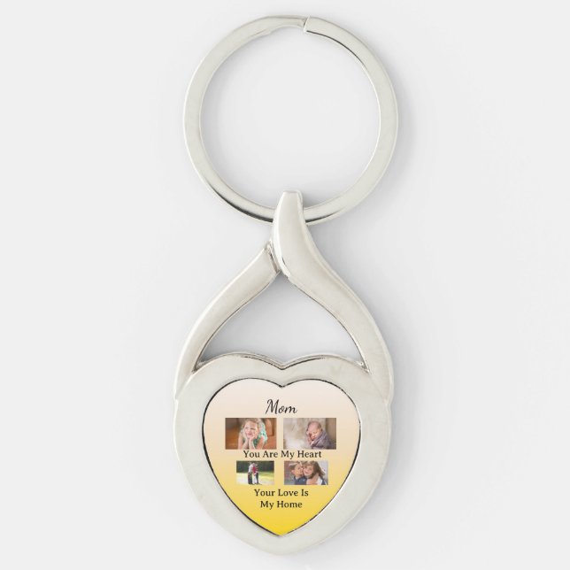 Heartfelt Tribute – Mom Centered Keepsake Key Ring (Front)
