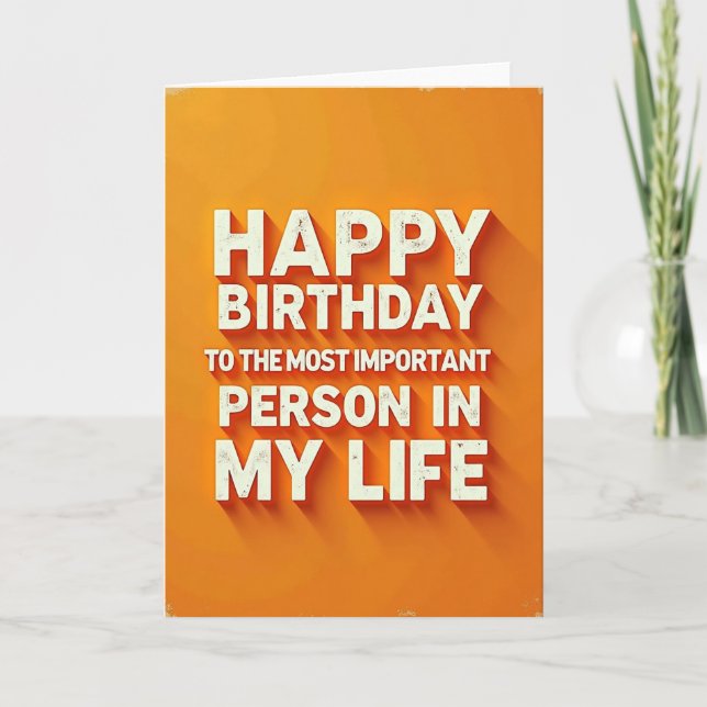 Heartfelt Typographic Card (Front)