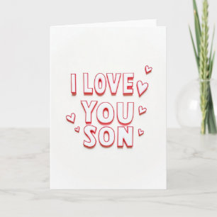 Heartfelt Typographic Son Card