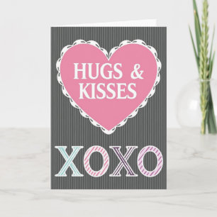 Heartfelt Vintage Hugs Kisses Card