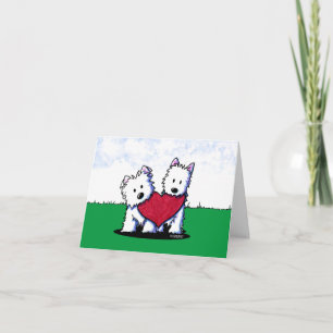 Heartfelt Westie Duo Card