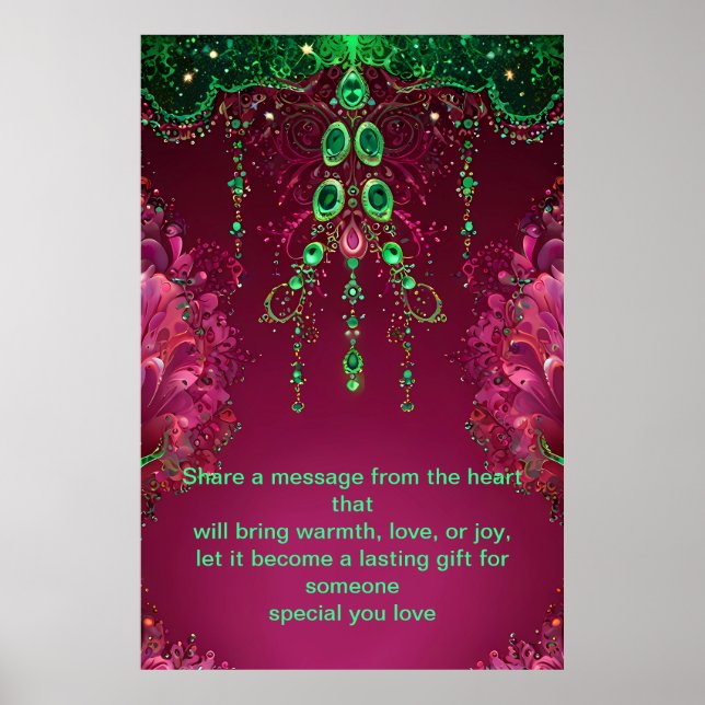 Heartfelt Words: A Personalised Gift of Love  Poster (Front)