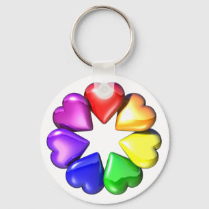HeartFlower Key Ring