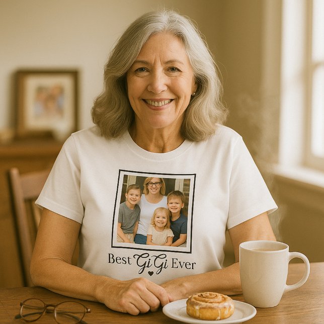 Heartful Best GiGi Ever Grandma Appreciation Photo T-Shirt (Creator Uploaded)