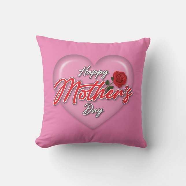 Heartful Elegant Mother’s Day Design Cushion (Front)