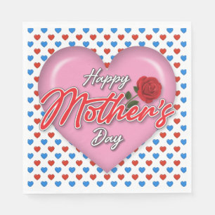 Heartful Elegant Mother’s Day Design Napkin