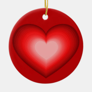 Heartful Merry Christmas to you and your family! Ceramic Ornament